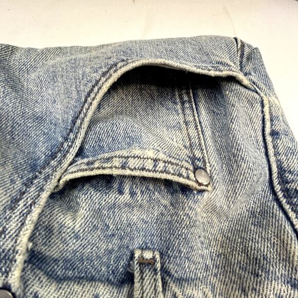 Handmade Blue Jean Purse LINED with pockets Denim shoulder strap unique - Picture 6 of 7